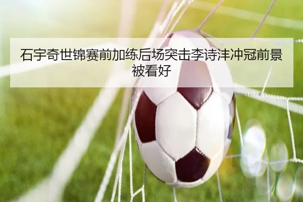 石宇奇世锦赛前加练后场突击李诗沣冲冠前景被看好